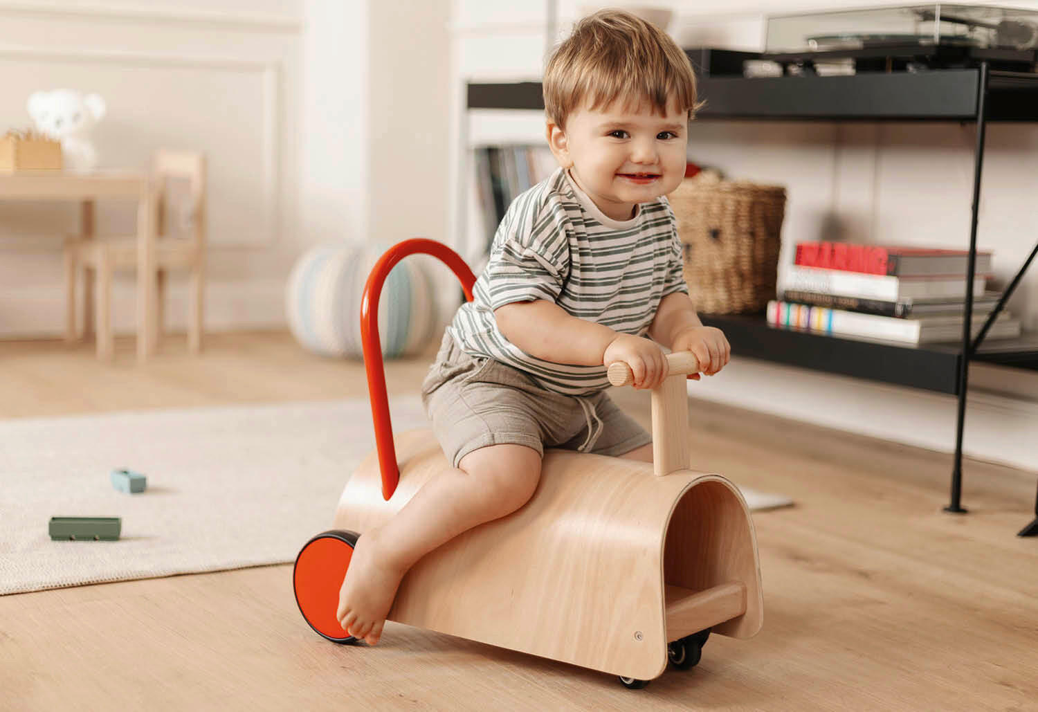 LAUFLERNWAGEN - Rot/Naturfarben, Basics, Holz (L 47 cm/B 31 cm/H 45 cmcm) - Pinolino