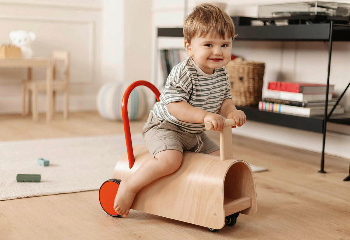 LAUFLERNWAGEN - Rot/Naturfarben, Basics, Holz (L 47 cm/B 31 cm/H 45 cmcm) - Pinolino