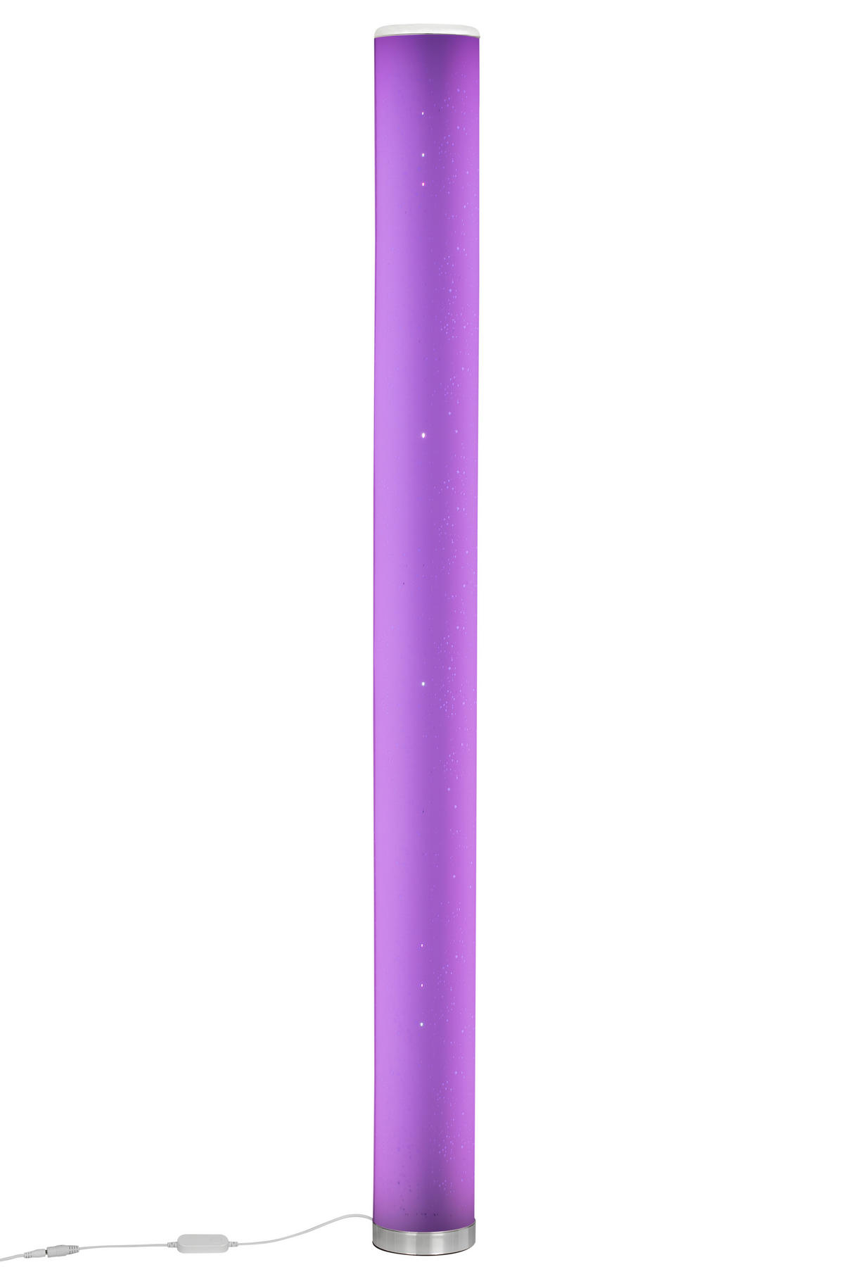 LED ÁLLÓLÁMPA - króm/fehér, Trend, műanyag (13/150cm) - Novel
