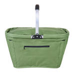 EINKAUFSKORB 50/27/27 cm  - Alufarben/Grün, Basics, Kunststoff/Textil (50/27/27cm) - Boxxx