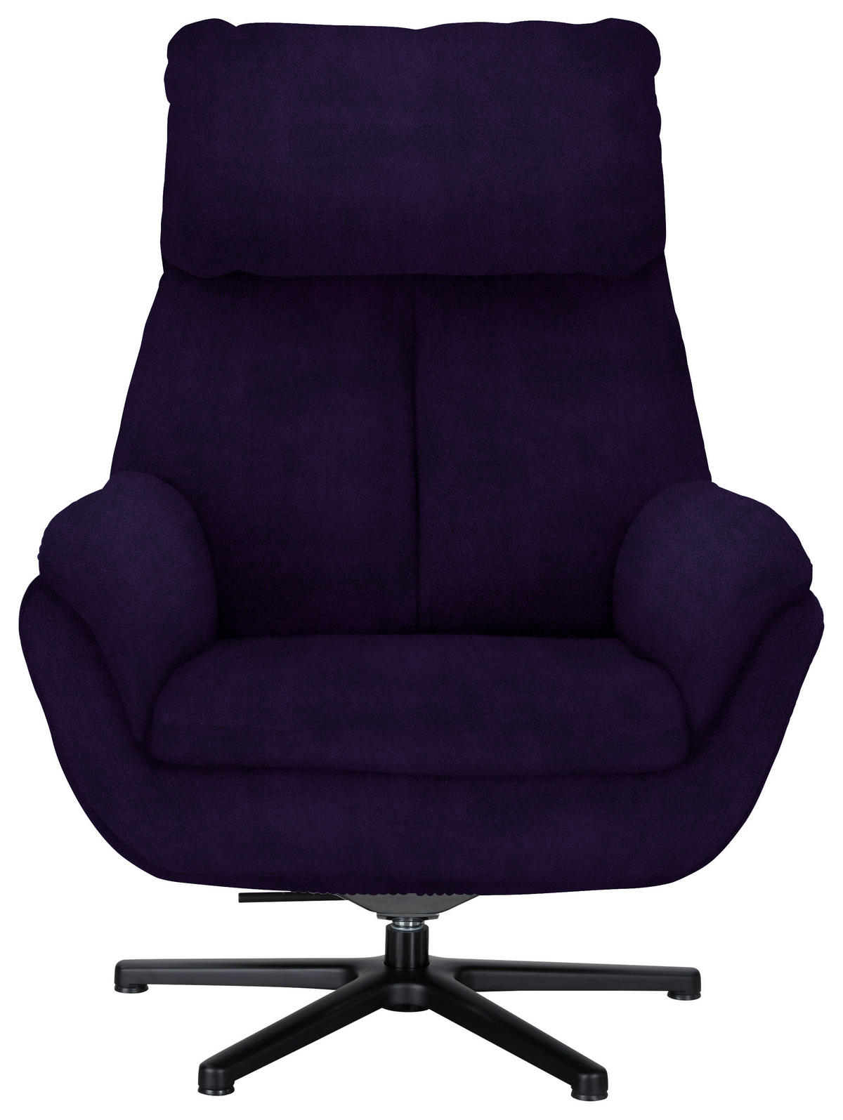RELAXSESSEL in Textil Violett  - Violett/Schwarz, Design, Textil/Metall (79/108/89cm) - Beldomo Style