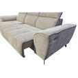 ECKSOFA Taupe Cord  - Taupe/Schwarz, KONVENTIONELL, Textil/Metall (196/290cm) - Carryhome