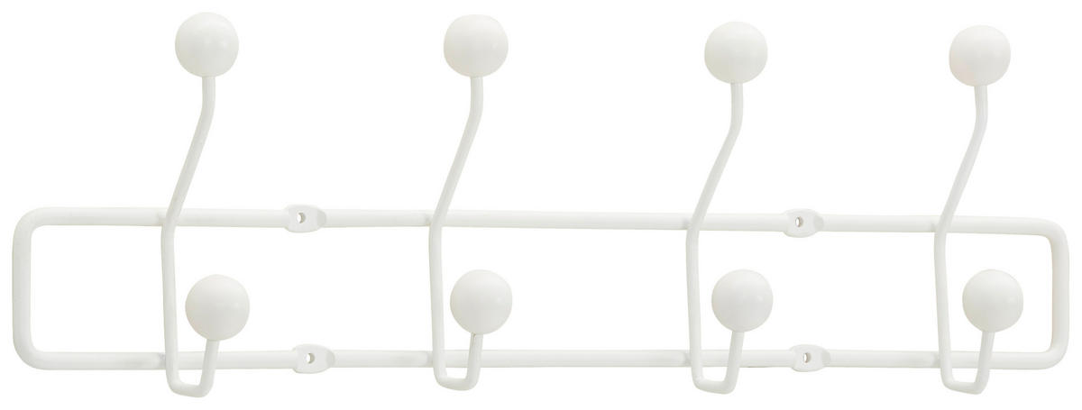 HAKENLEISTE  in Weiß  - Weiß, Trend, Metall (52/14,5/5cm) - Carryhome