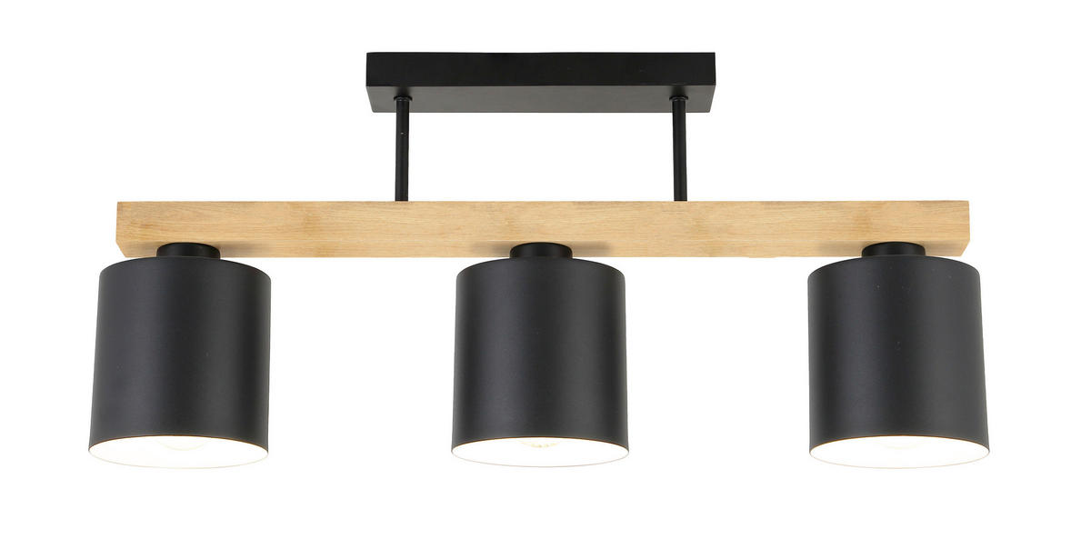 DECKENLEUCHTE 60/12/33 cm   - Schwarz, Trend, Metall (60/12/33cm) - Novel