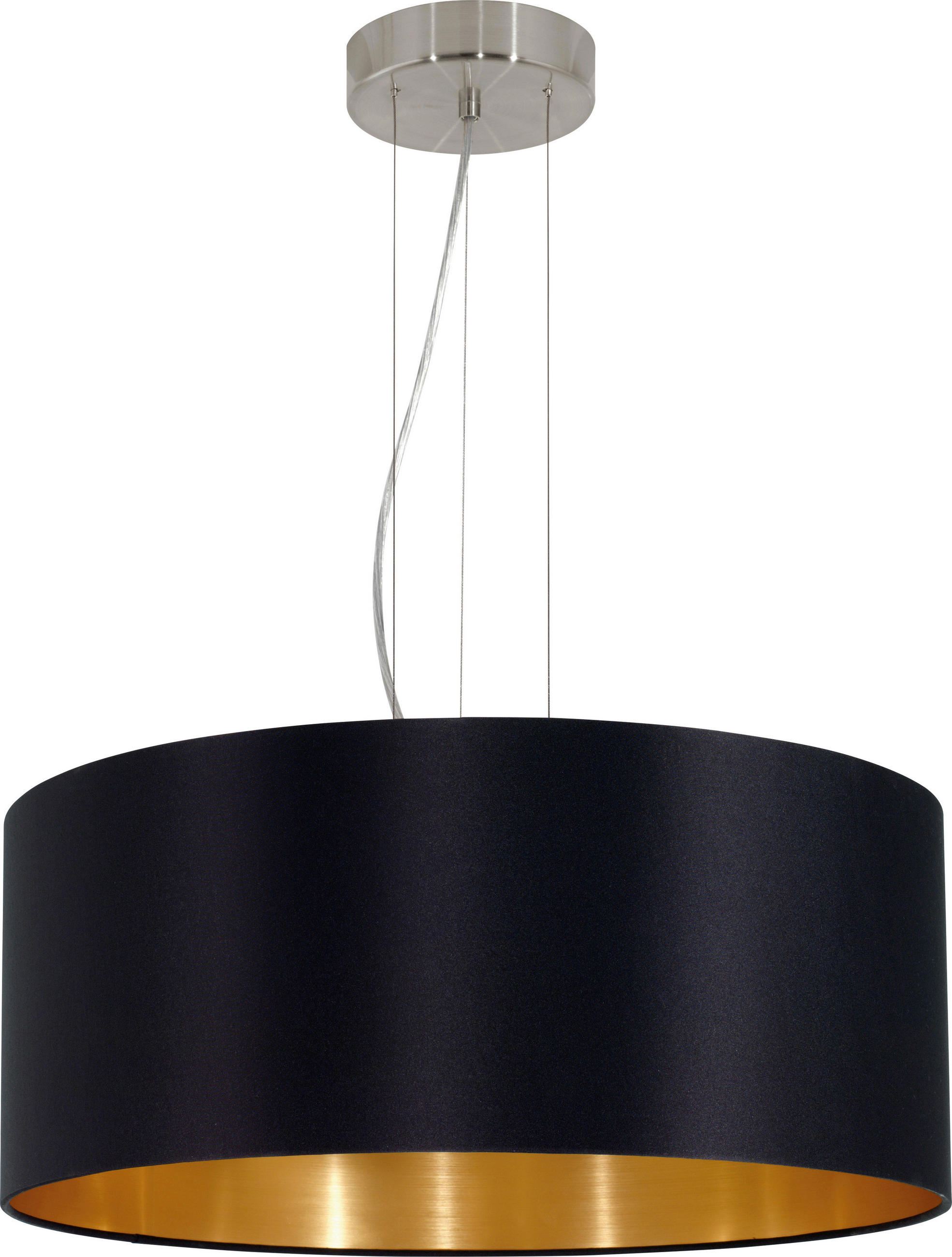 Novel Hängeleuchte Maserlo Schwarz, Gold 110 cm