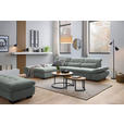 ECKSOFA  in Flachgewebe Mintgrau  204/341 cm  - Mintgrau/Schwarz, Design, Textil/Metall (204/341cm) - Xora