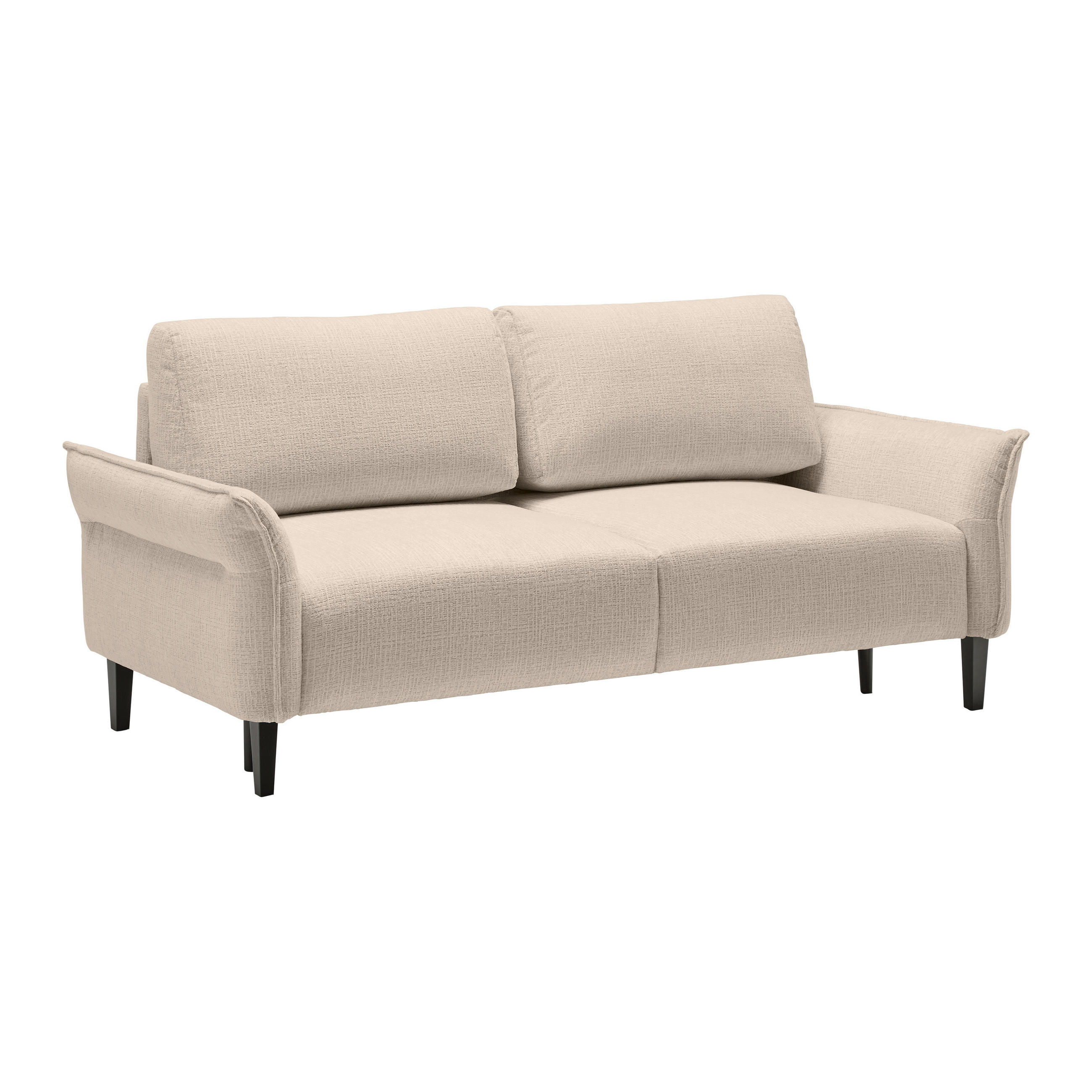 3-SITS SOFFA i vävt tyg beige  - beige/svart, Modern, trä/textil (183/85/92cm) - MID.YOU
