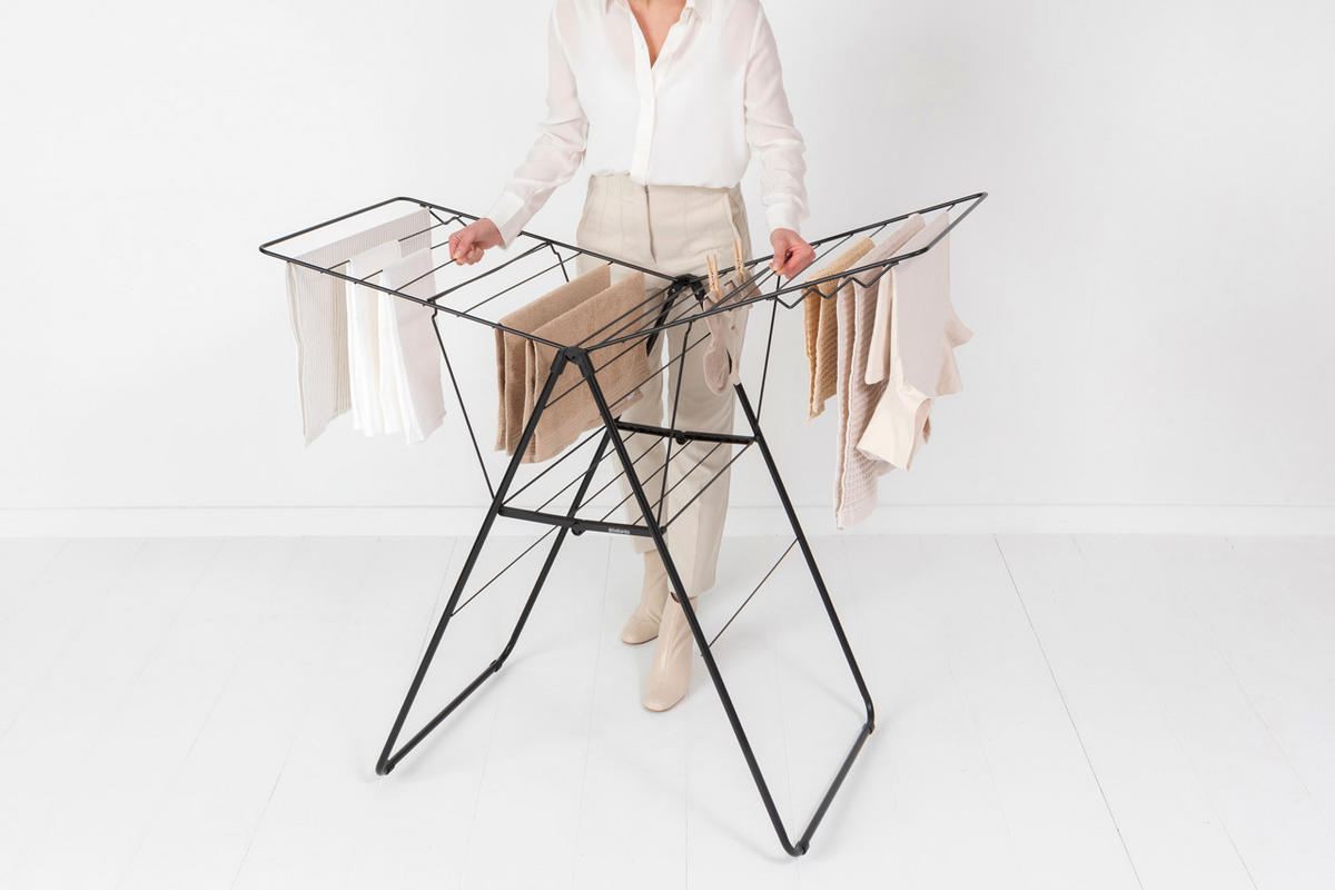 STANDTROCKNER 59.2/98.4/5 cm  - Schwarz, Basics, Metall (59.2/98.4/5cm) - Brabantia