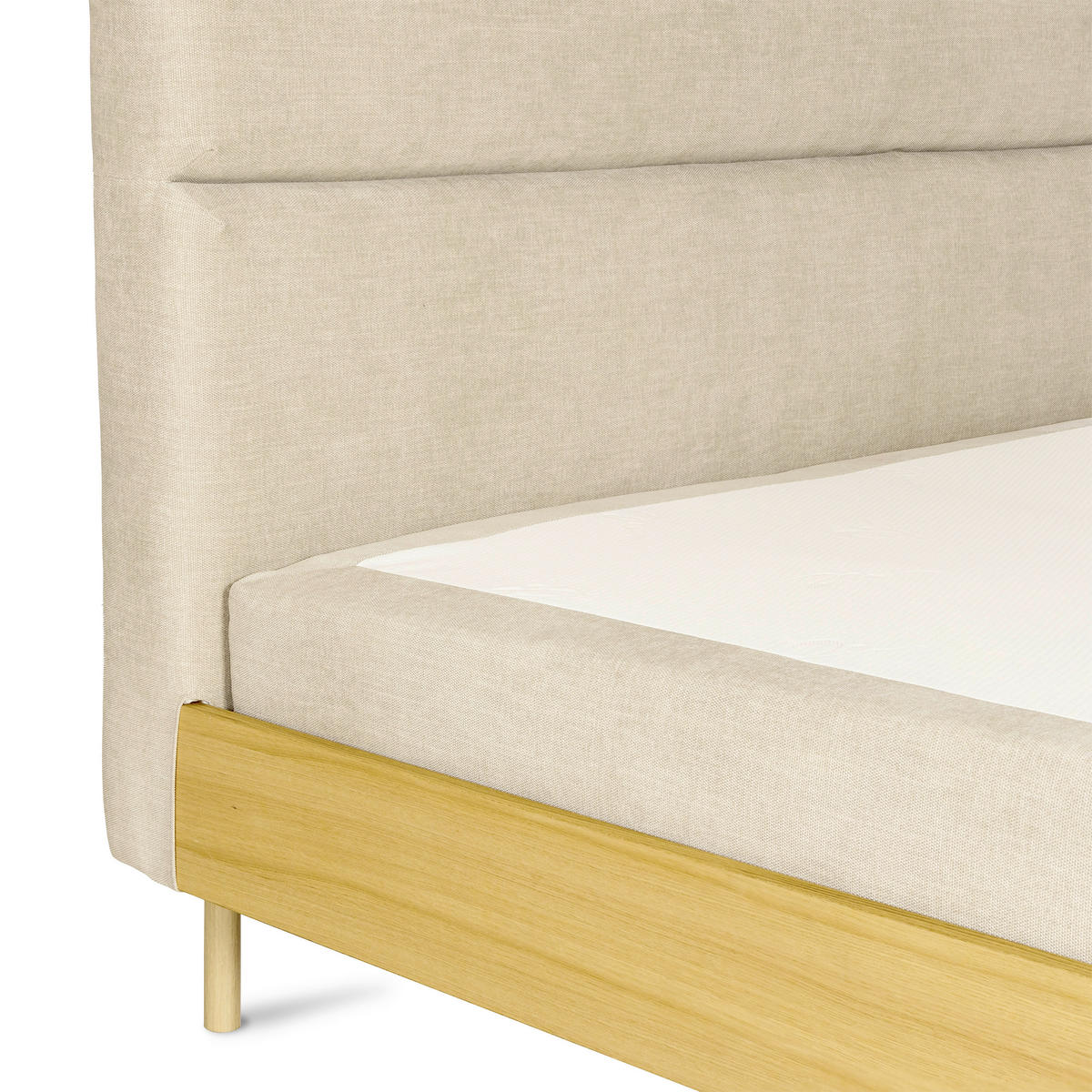 SÄNG 180/200 cm  i naturfärgad, beige   - beige/naturfärgad, Klassisk, trä/textil (180/200cm) - Niels Andersson