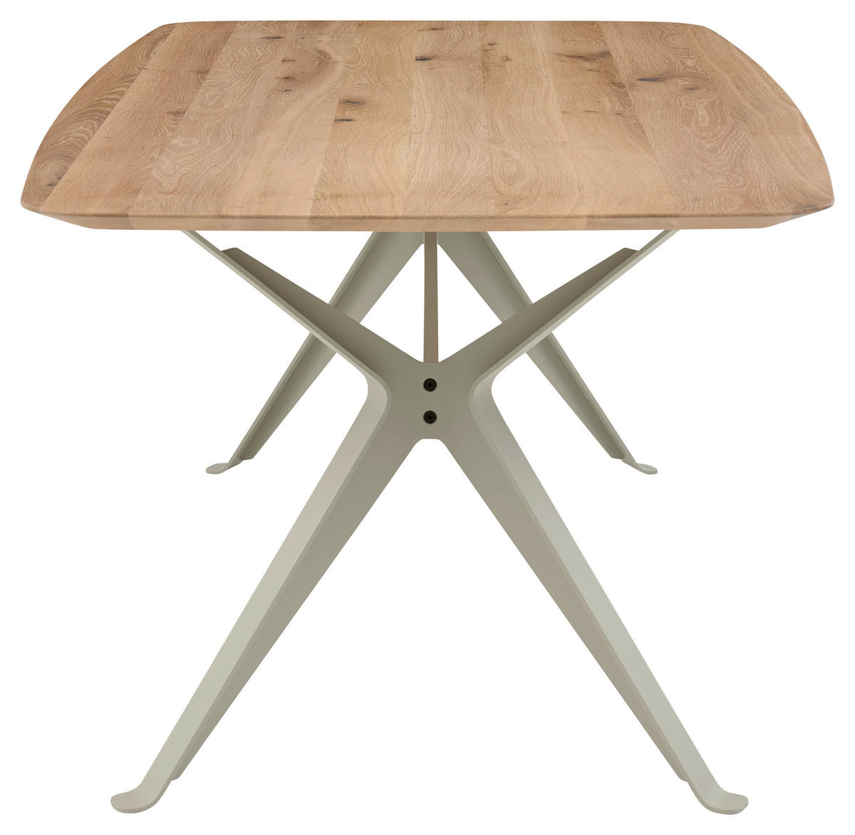 ESSTISCH Asteiche massiv rechteckig Eiche Bianco  - Eiche Bianco/Hellgrau, Design, Holz/Metall (200/100/75cm) - Musterring