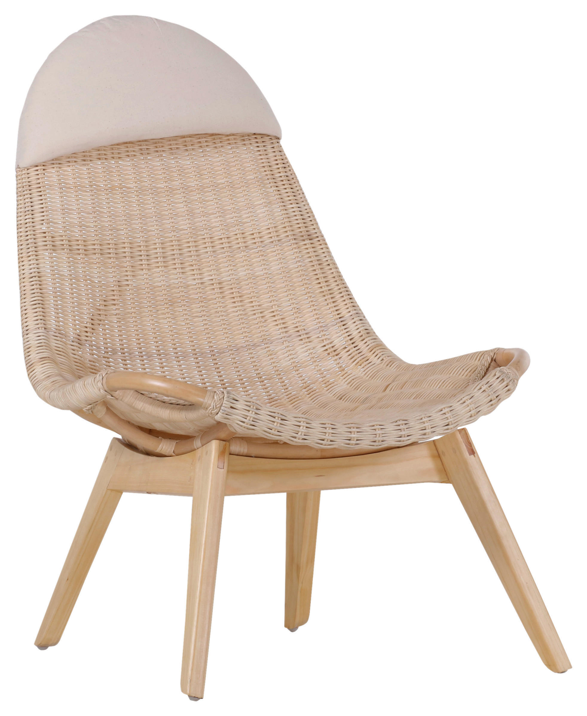 SESSEL in Naturfarben, Hellbraun  - Hellbraun/Creme, Design, Holz/Textil (72/100/85cm)