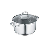 KOCHTOPF b.mini 1,2 L  - Grau Hochglanz, Basics, Metall (15,5/10,5/17cm) - Berndes