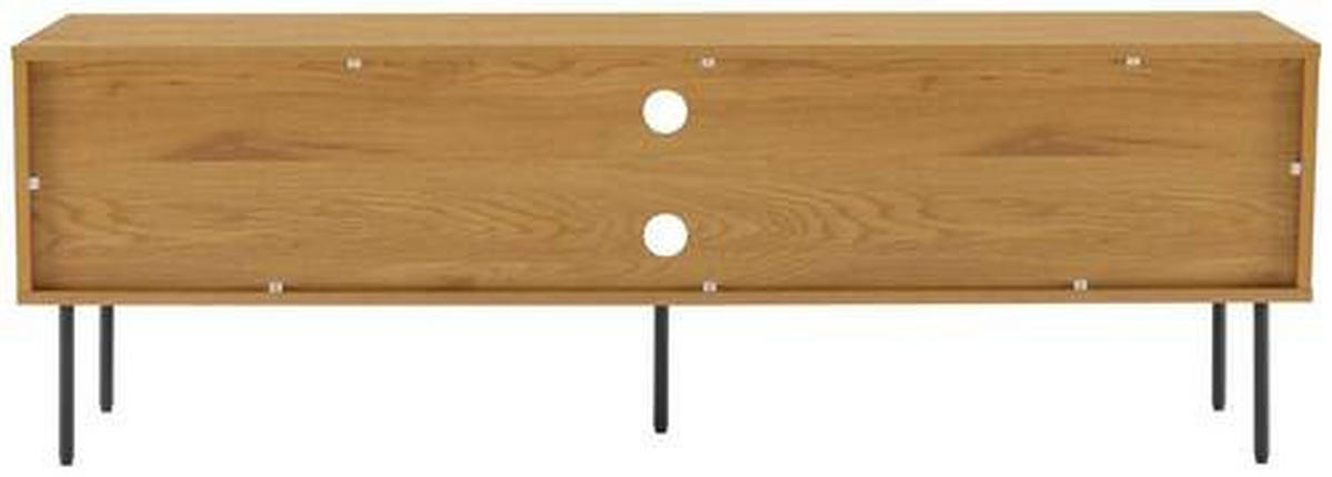 LOWBOARD Line  in 150/50/40 cm  - Eichefarben/Schwarz, Design, Holzwerkstoff/Metall (150/50/40cm) - Carryhome