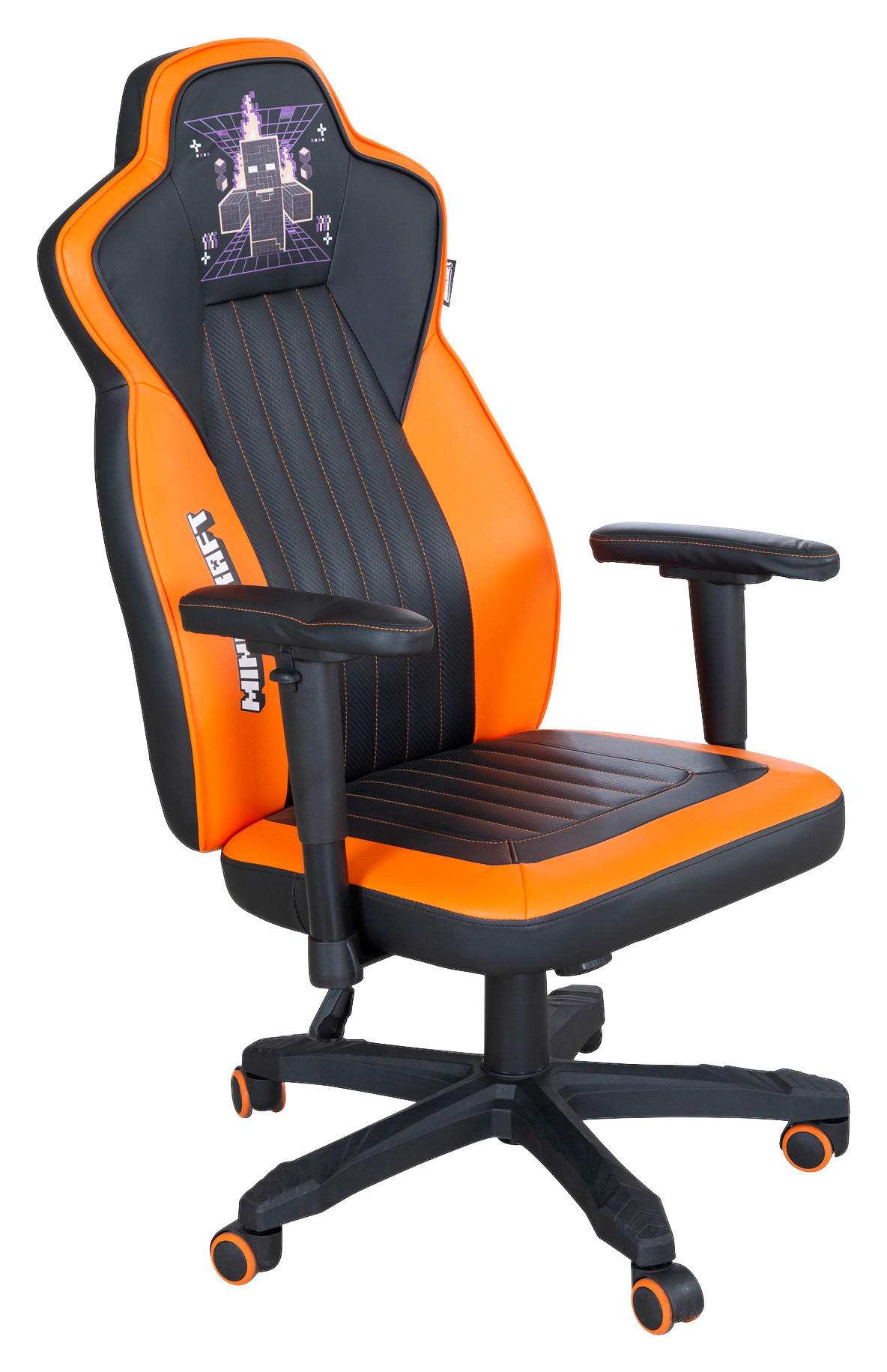 Minecraft Gamingstuhl Minecraft Orange, Schwarz 59.5x102.5x66 cm