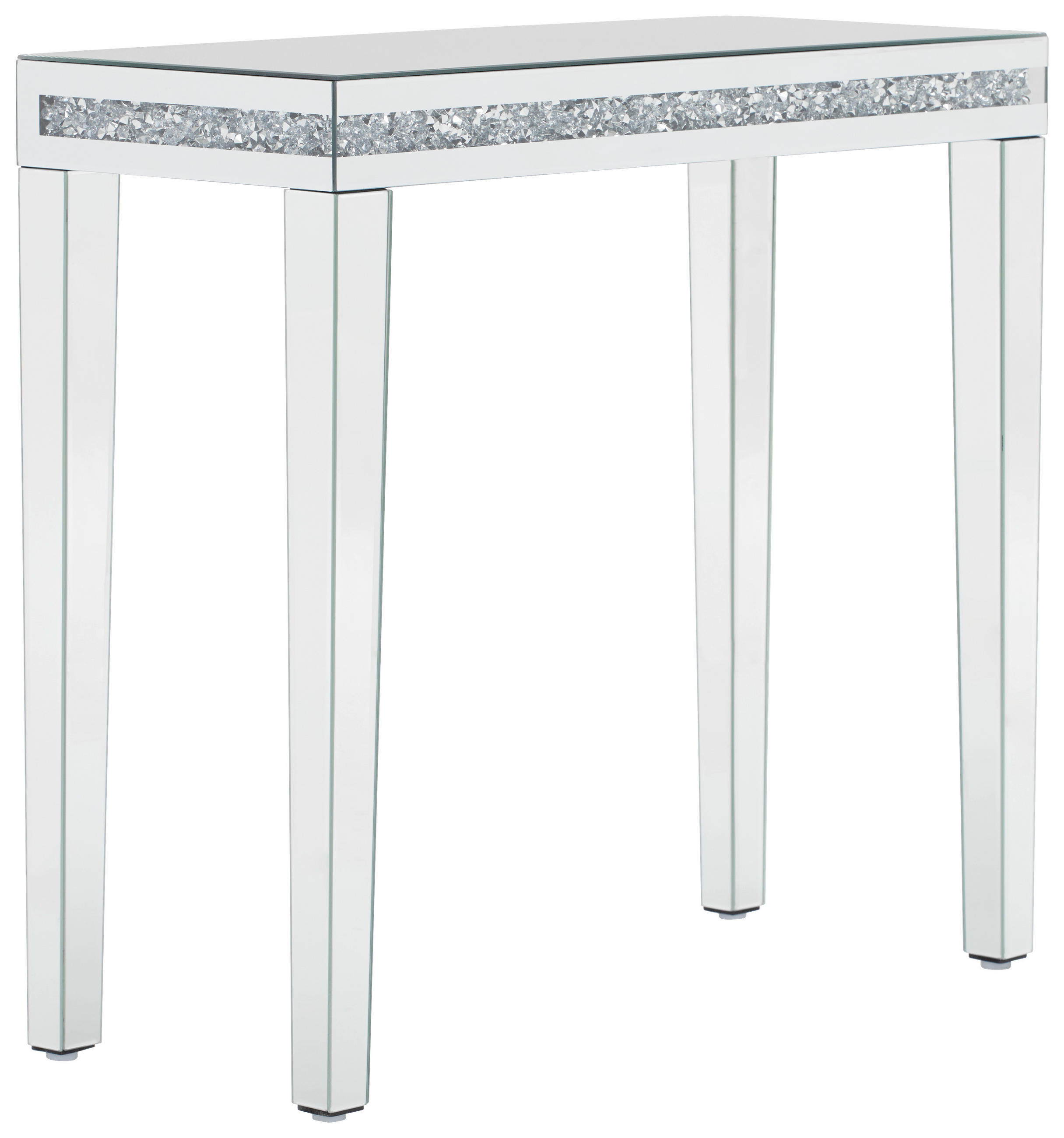 KONSOLENTISCH Silberfarben  - Silberfarben, Trend, Glas/Holzwerkstoff (80/35/76cm) - Carryhome