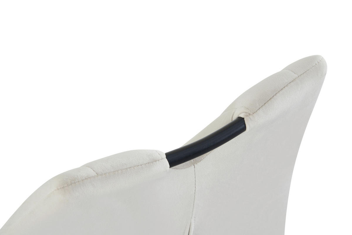 STUHL-SET 2 Stück  in Webstoff  - Creme/Schwarz, MODERN, Textil/Metall (52/75/58cm) - MID.YOU