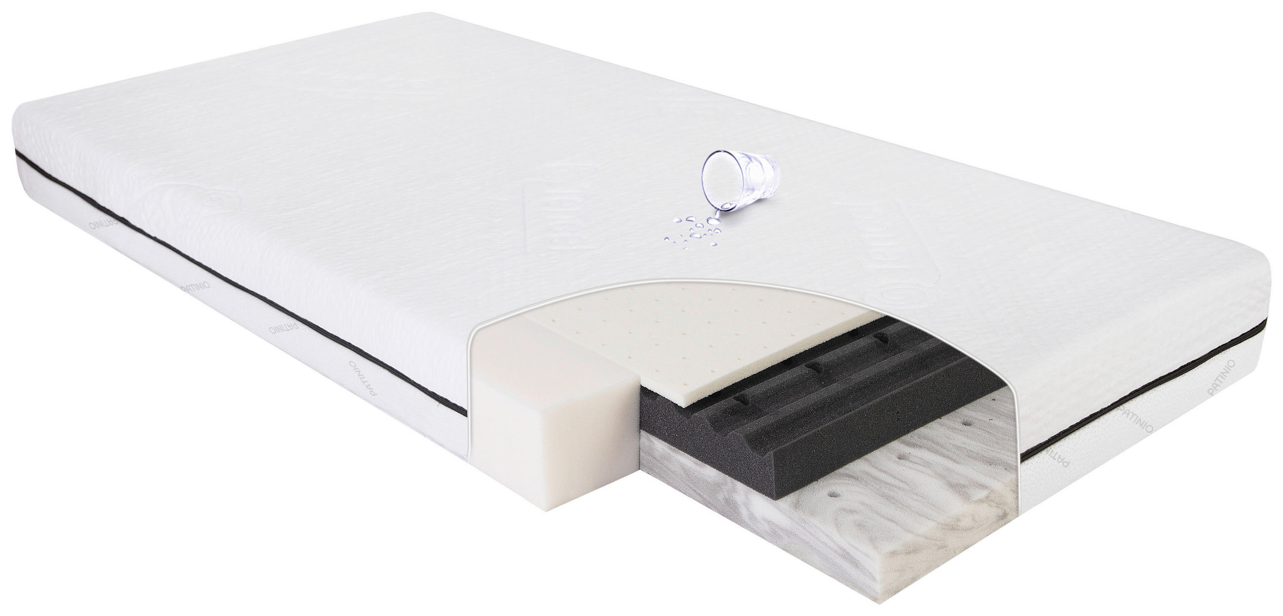 KINDERMATRATZE Pantera 140/70 cm Höhe ca. 10 cm  - Weiß, Basics, Naturmaterialien/Textil (140/70cm) - Patinio