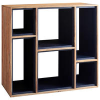 REGÁL, antracitová, farba indického palisandra, indický palisander, 90/107/35 cm - prírodná farba/antracitová, Lifestyle, drevo (90/107/35cm) - Landscape