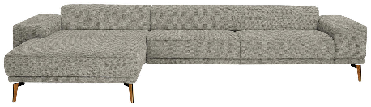 ECKSOFA Flachgewebe Braun, Grün  - Wildeiche/Braun, Design, Holz/Textil (193/334cm) - Niels Andersson
