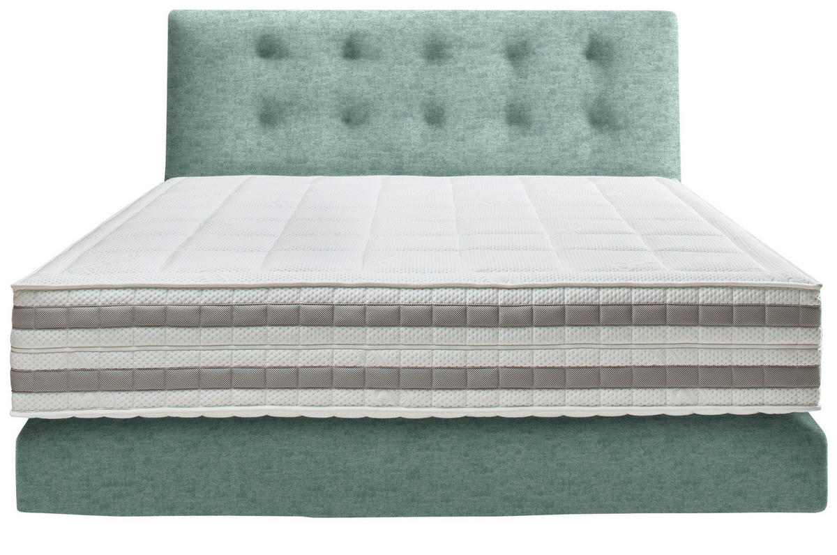 BOXSPRINGBETT 160/200 cm  in Türkis  - Türkis, KONVENTIONELL, Holz/Textil (160/200cm) - Dieter Knoll