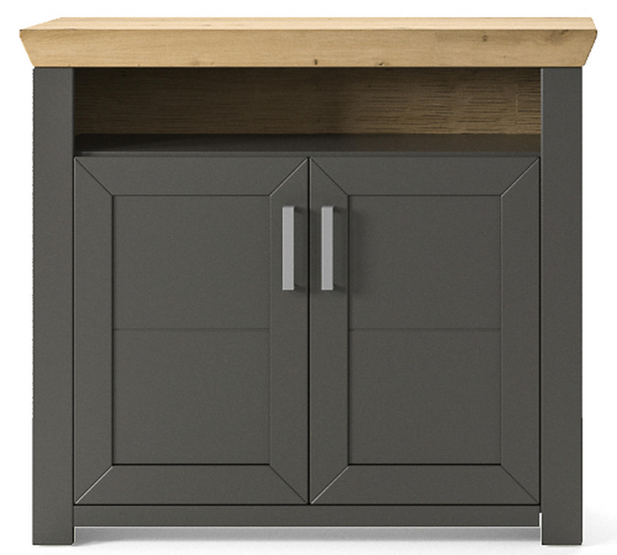 KOMMODE  in 104,5/93,4/42,2 cm  - Eichefarben/Graphitfarben, Basics, Holzwerkstoff/Metall (104,5/93,4/42,2cm) - SetOne by Musterring
