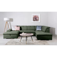 WOHNLANDSCHAFT Ramzes Grün  - Grau/Grün, Design, Textil/Metall (173/328/215cm) - MID.YOU