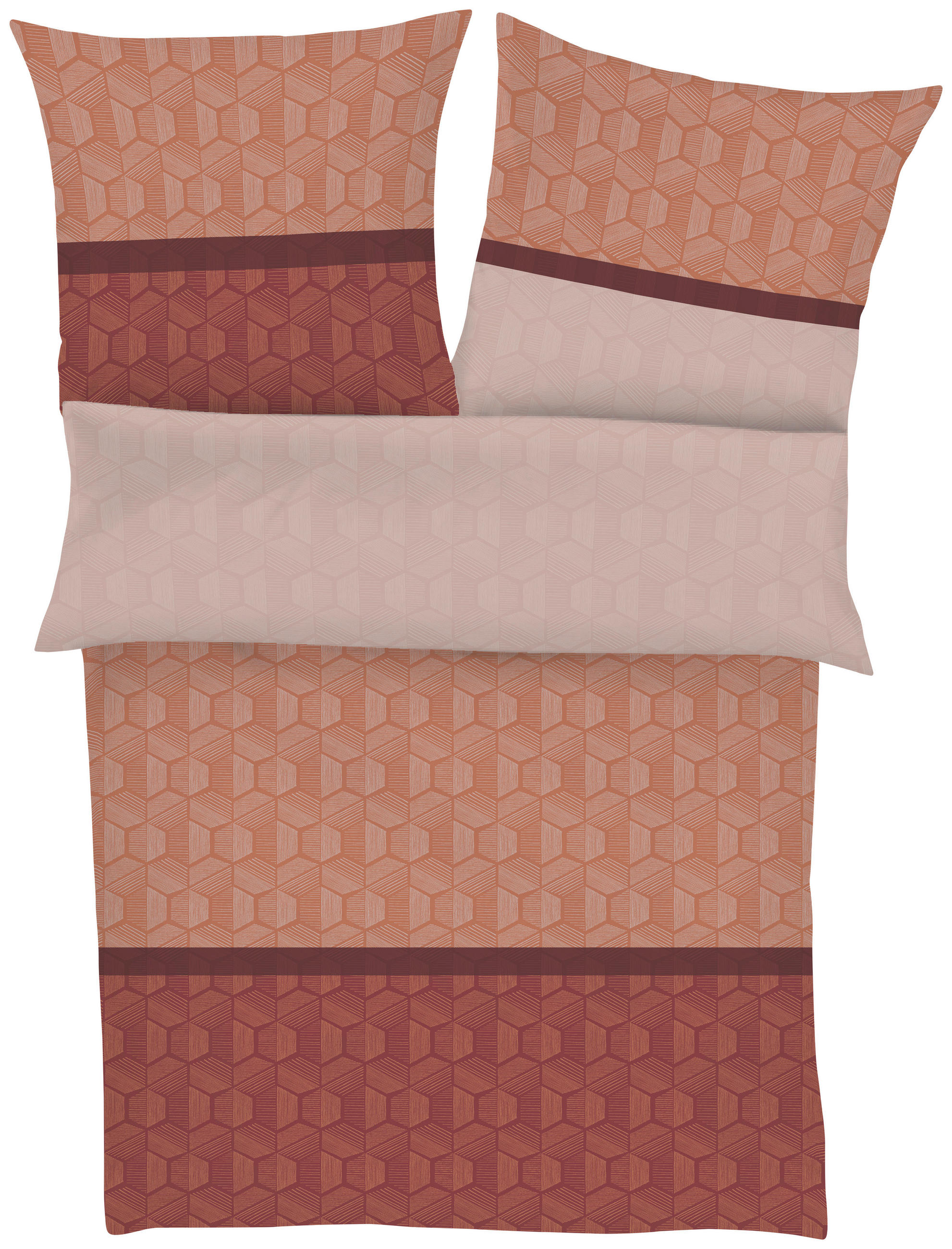 BETTWÄSCHE 5115 Satin Satin 140/200 cm  - Rot/Terracotta, KONVENTIONELL, Textil (140/200cm) - LOOKS by W.Joop