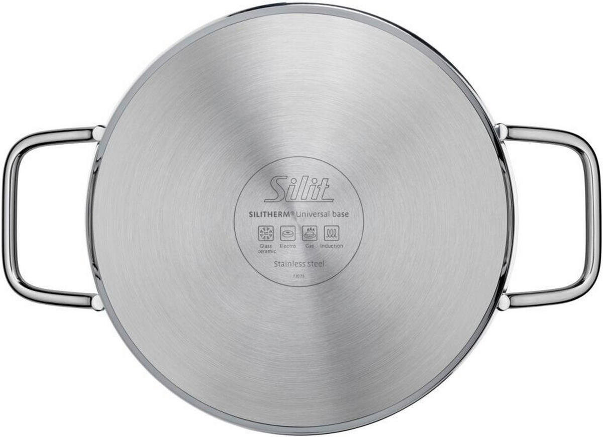 BRATENTOPF Extra Cook 4-5L L  - Edelstahlfarben, Basics, Metall (33,8/26,1/13,4cm) - Silit