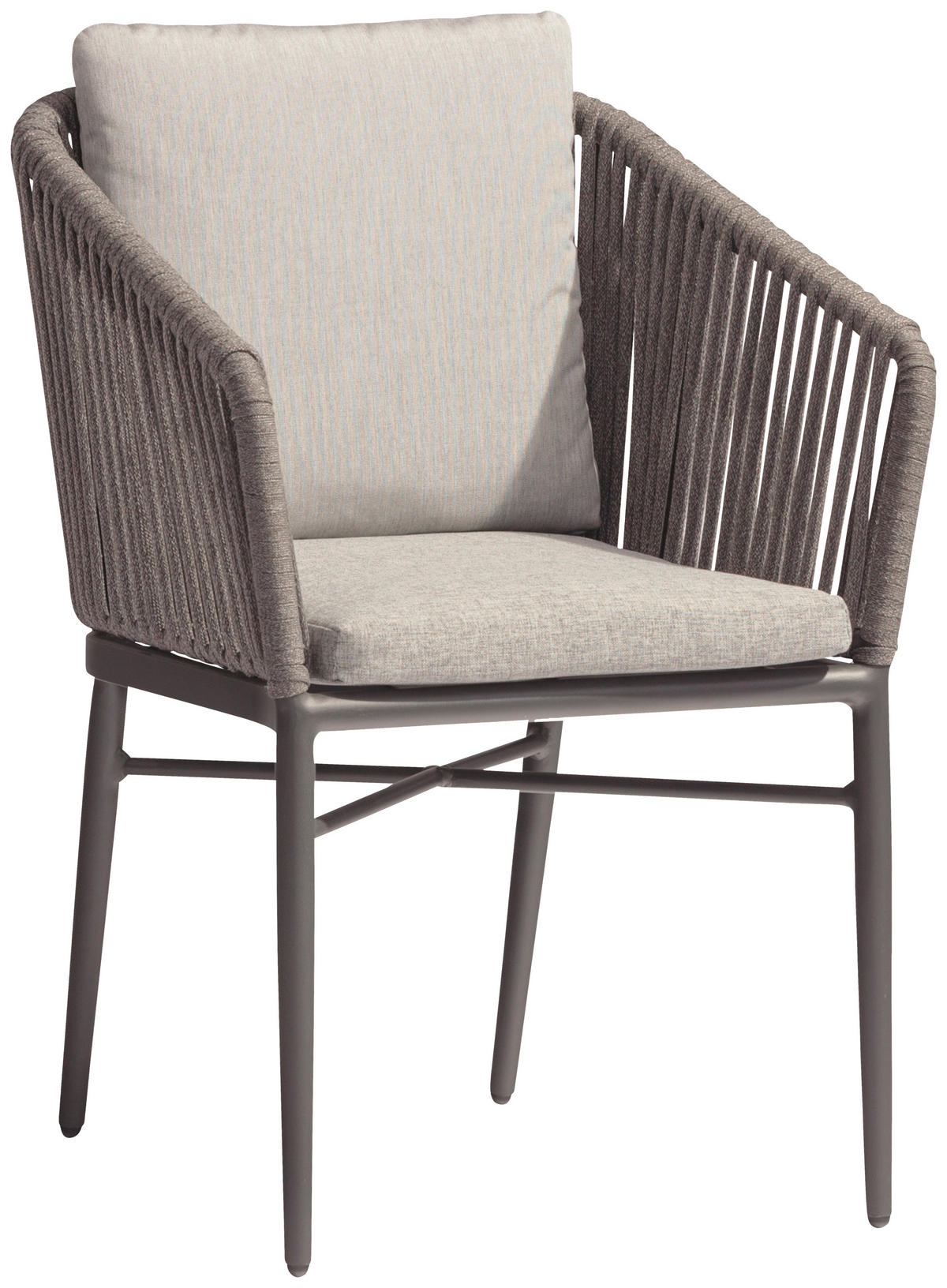 STAPELSESSEL Aluminium Graphitfarben, Grau  - Graphitfarben/Grau, MODERN, Textil/Metall (61/82/63cm) - Ambia Garden