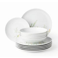 SERVIS ZA JELO   12-dijelni    LIBERTY MEADOW GRASSES  - bijela/zelena, Basics, keramika - Seltmann Weiden