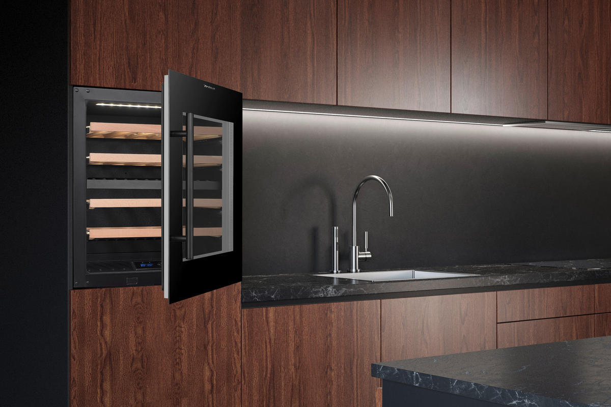 WEINKÜHLSCHRANK 7806,6845  - Schwarz, Basics, Glas/Holz (59/56.50/59.80cm) - Trisa Electronics