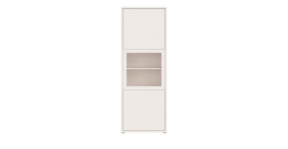VITRINE  in Sandfarben  - Sandfarben/Grau, MODERN, Glas/Holz (64,8/179,1/44cm) - Carryhome