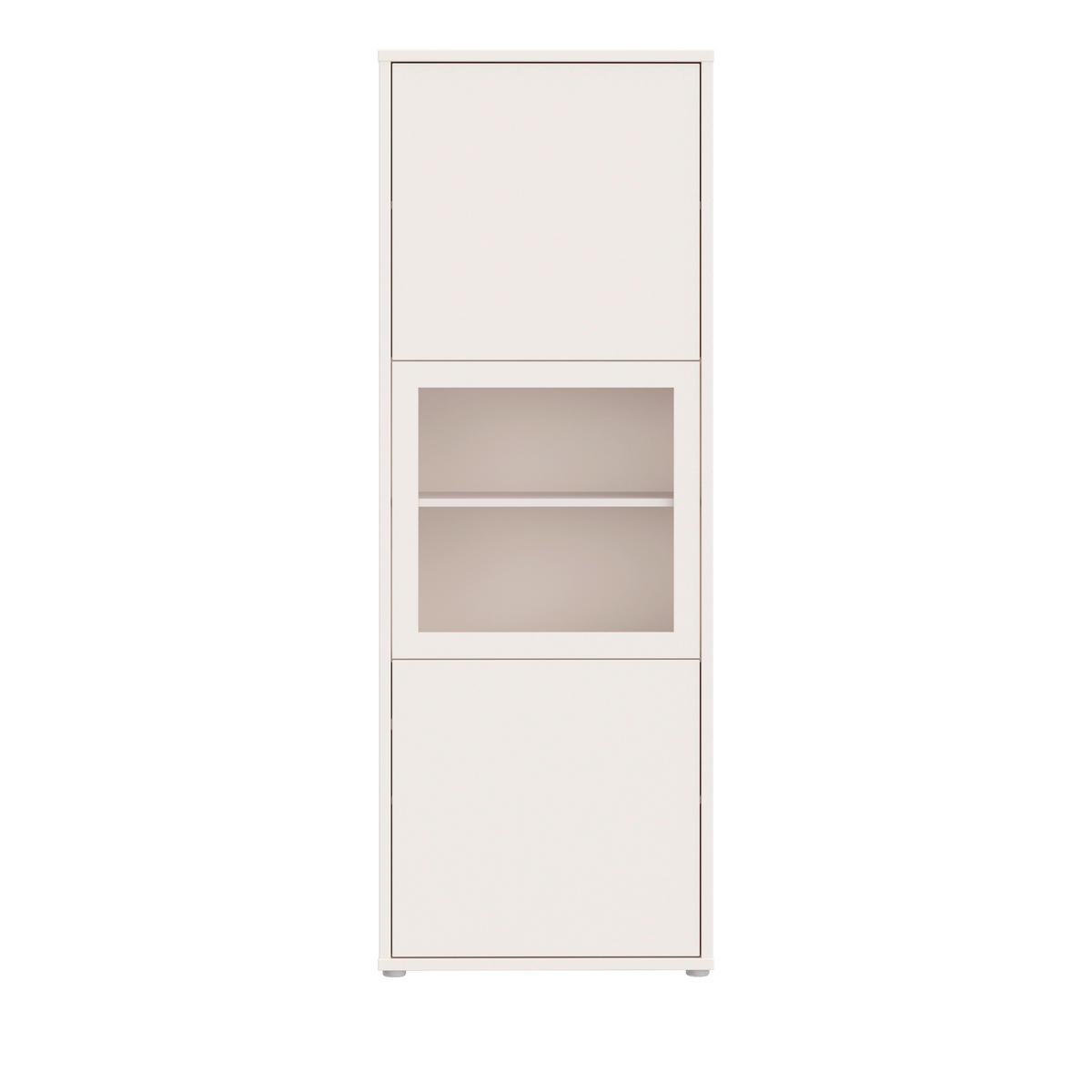 VITRINE  in Sandfarben  - Sandfarben/Grau, MODERN, Glas/Holz (64,8/179,1/44cm) - Carryhome