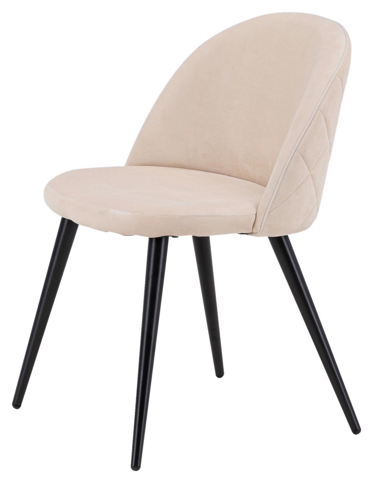 STOLSET stål sammet  - beige/svart, Design, metall/textil (50/76,5/57cm) - Livetastic