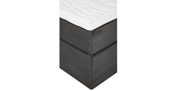 BOXSPRINGBETT 180/200 cm  in Grau  - Schwarz/Grau, KONVENTIONELL, Holz/Textil (180/200cm) - Carryhome