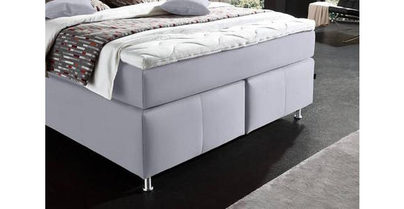 BOXSPRINGBETT 140/200 cm in Grau - Alufarben/Grau, KONVENTIONELL, Textil/Metall (140/200cm) - Dieter Knoll
