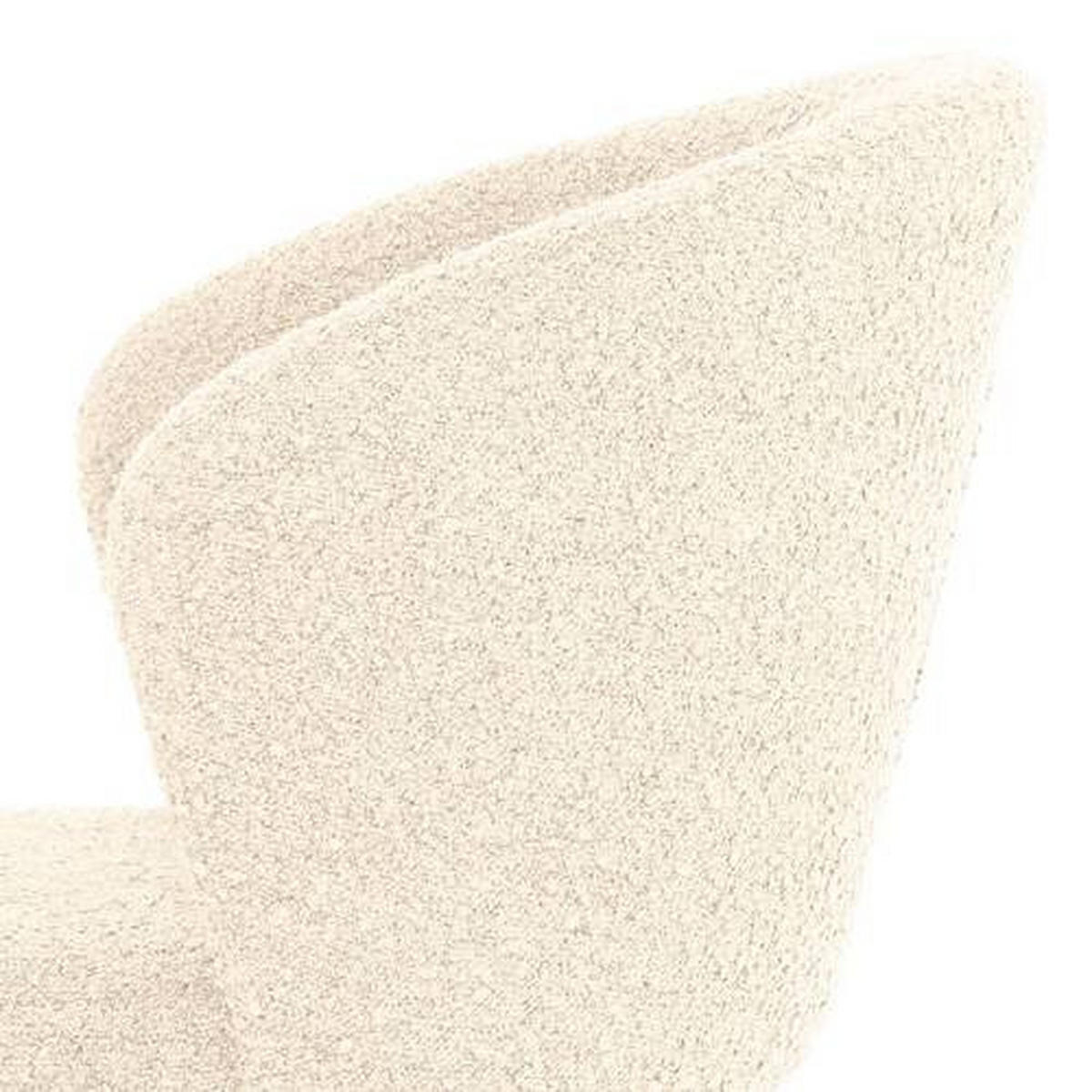 STUHL  in Eisen Bouclé Metall, Textil  - Creme/Schwarz, LIFESTYLE, Textil/Metall (57/82/59cm) - home24