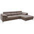 WOHNLANDSCHAFT in Textil Fango - Chromfarben/Fango, LIFESTYLE, Textil/Metall (268/175cm) - Pure Home Lifestyle WOHNLANDSCHAFT in Textil Fango - Chromfarben/Fango, LIFESTYLE, Textil/Metall (268/175cm) - Pure Home Lifestyle