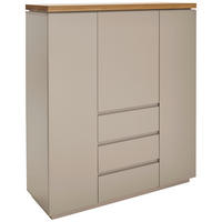 Sideboard Asmara  in 113/130/40 cm  - Eichefarben/Grau, Design, Holzwerkstoff (113/130/40cm) - MID.YOU