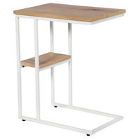 BEISTELLTISCH 45/30/55 cm Eiche furniert Eichefarben rechteckig  - Eichefarben/Weiß, Design, Holz/Holzwerkstoff (45/30/55cm) - Landscape