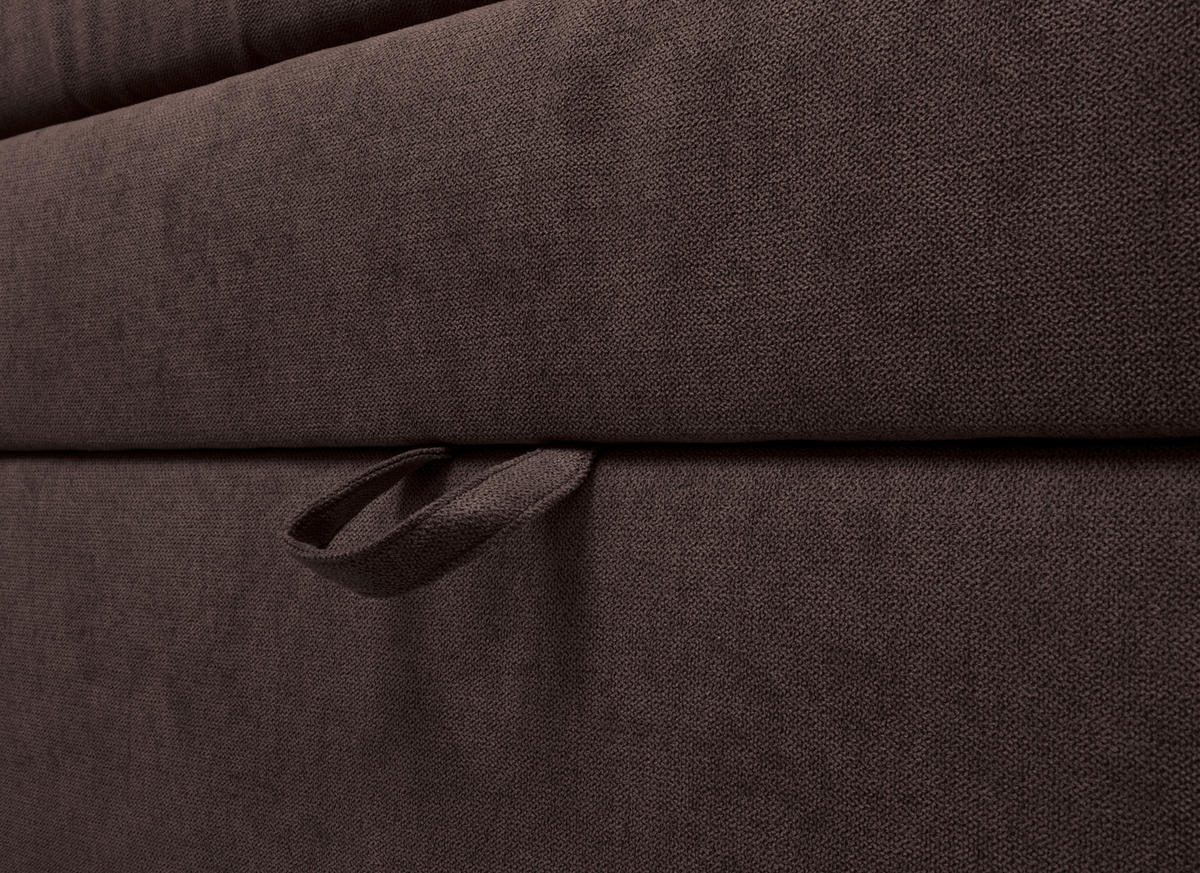 BOXSPRINGBETT 140/200 cm  in Braun  - Schwarz/Braun, KONVENTIONELL, Kunststoff/Textil (140/200cm) - Boxxx