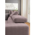 ECKSOFA in Chenille Altrosa  - Chromfarben/Altrosa, Design, Textil (207/301cm) - Xora