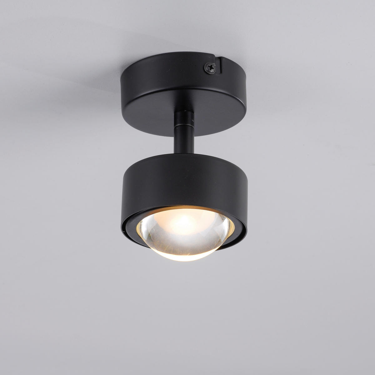 LED-DECKENLEUCHTE 10,5/8/12,5 cm   - Schwarz, Design, Kunststoff/Metall (10,5/8/12,5cm) - Schöner Wohnen