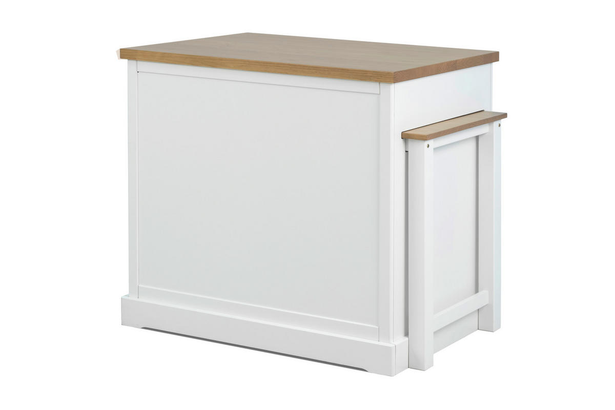 BAR in  - Weiss/Eichefarben, Design, Holz/Holzwerkstoff (103,8/97/76,5cm) - Livetastic