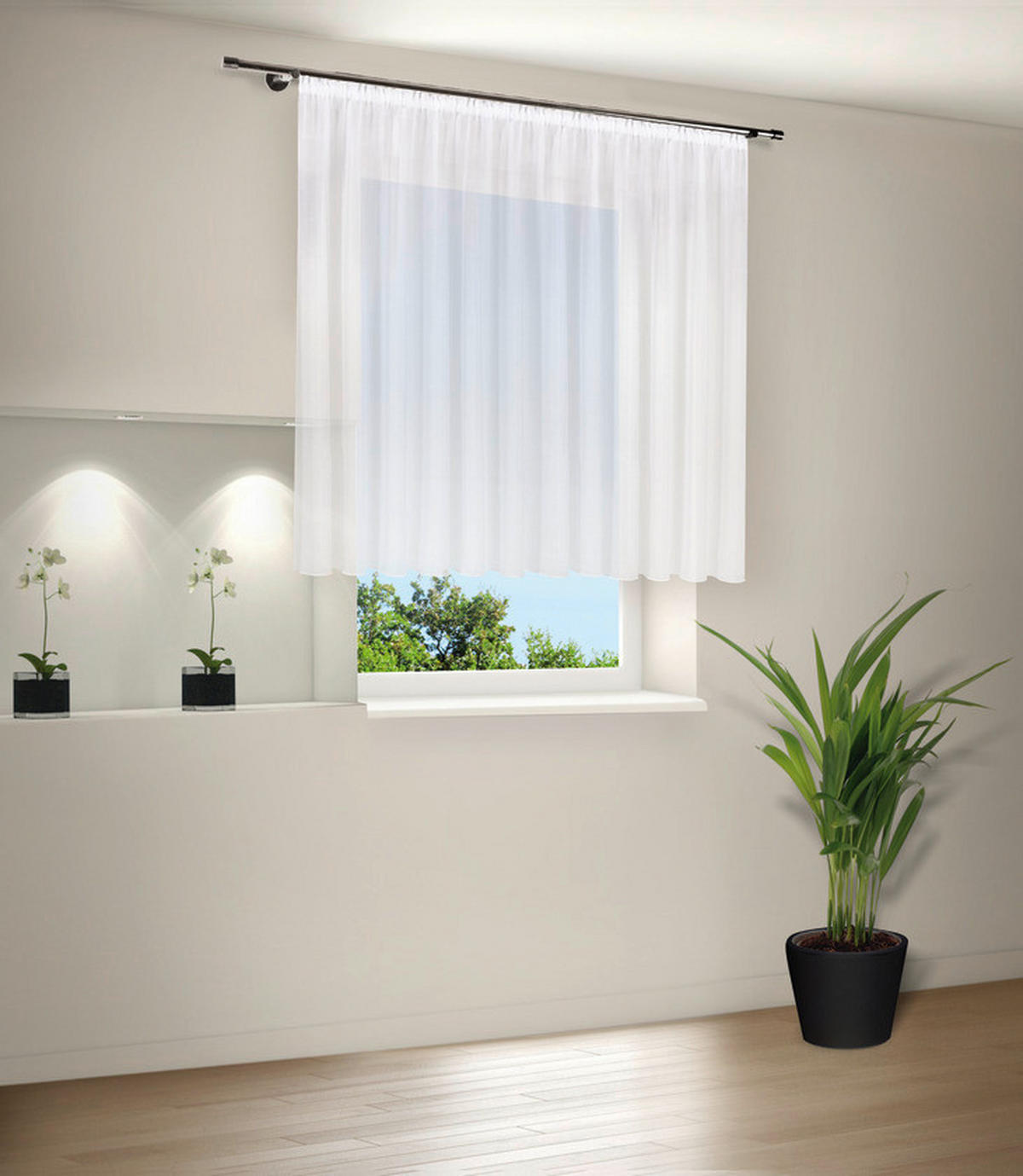 FERTIGSTORE  transparent  300/150 cm   - Weiß, Basics, Textil (300/150cm)