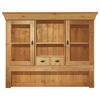 BUFFETAUFSATZ - Laugenfarbig/Kupferfarben, ROMANTIK / LANDHAUS, Glas/Holz (143/112/32cm) - Boxxx