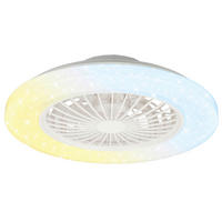 DECKENVENTILATOR 48.5/14.5 cm   - Weiß, Design, Kunststoff (48.5/14.5cm)