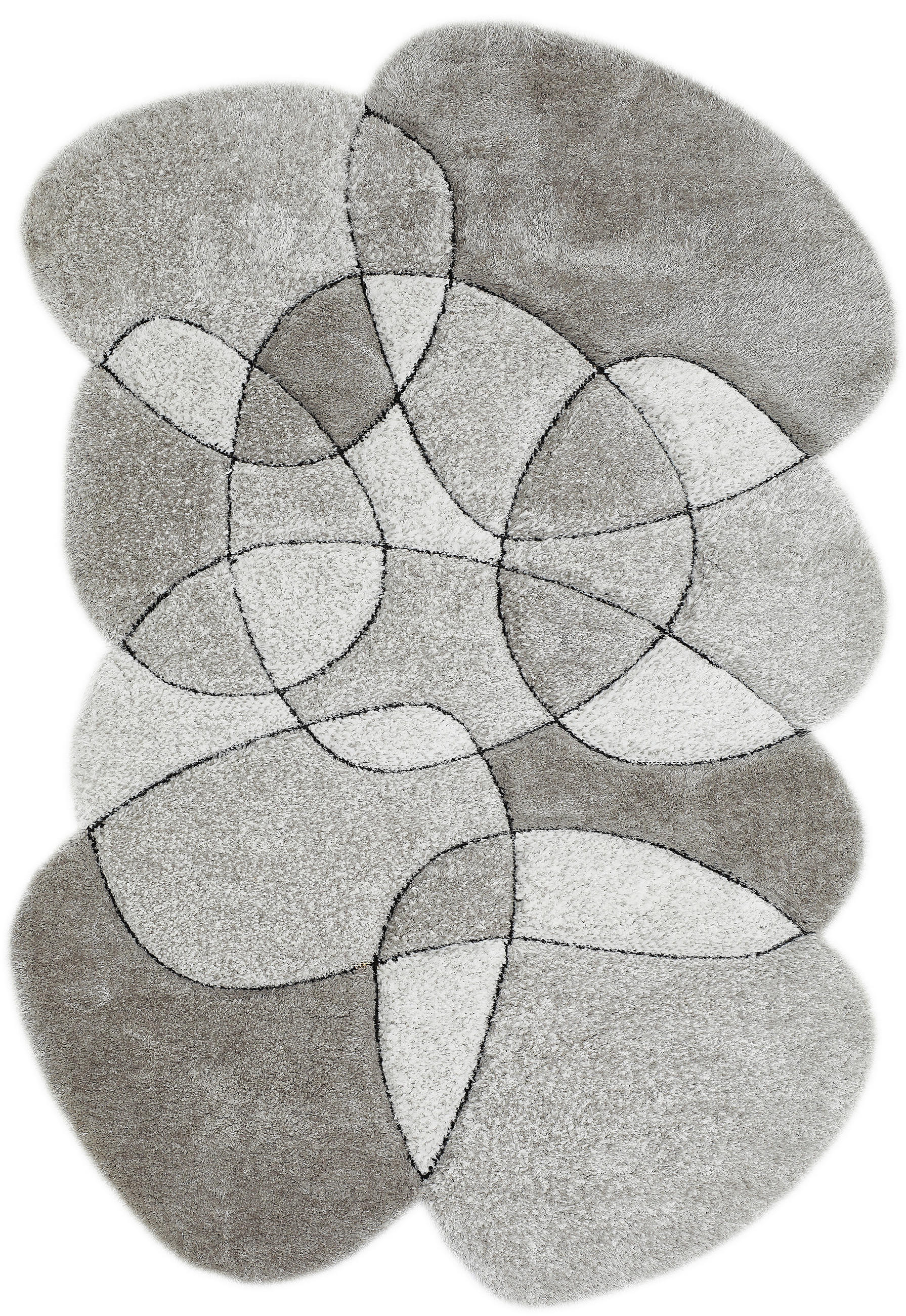 TEPPICH 120/170 cm Puffy Hellgrau  - Hellgrau, KONVENTIONELL, Textil (120/170cm) - Novel