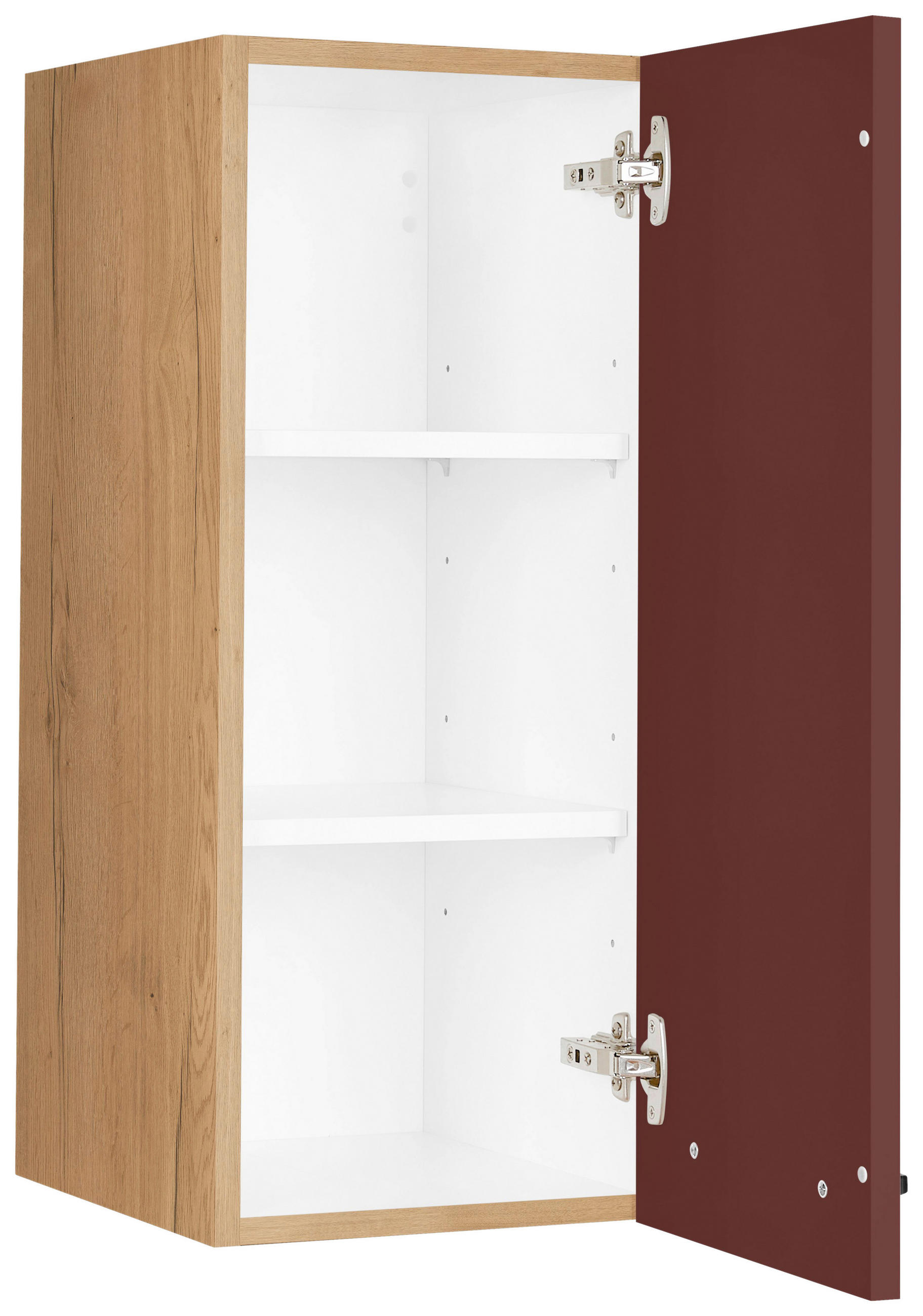 KÜCHENOBERSCHRANK 30/72/35 cm  in Rot, Eichefarben  - Eichefarben/Rot, MODERN, Holzwerkstoff/Metall (30/72/35cm) - Nobilia
