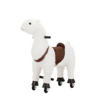 ODRÁŽADLO LAMA - hnedá/biela, Basics, kov/textil (76/27/85cm) - My Baby Lou